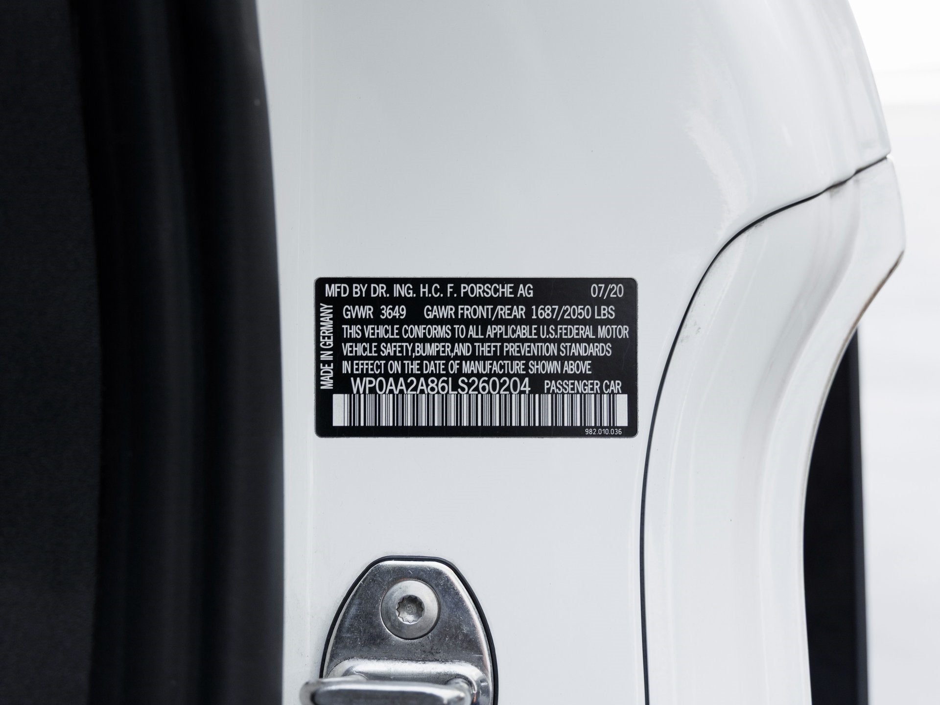 2020 Porsche 718 718 Cayman T