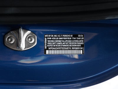 2026 Porsche 911 Carrera T Club Coupe