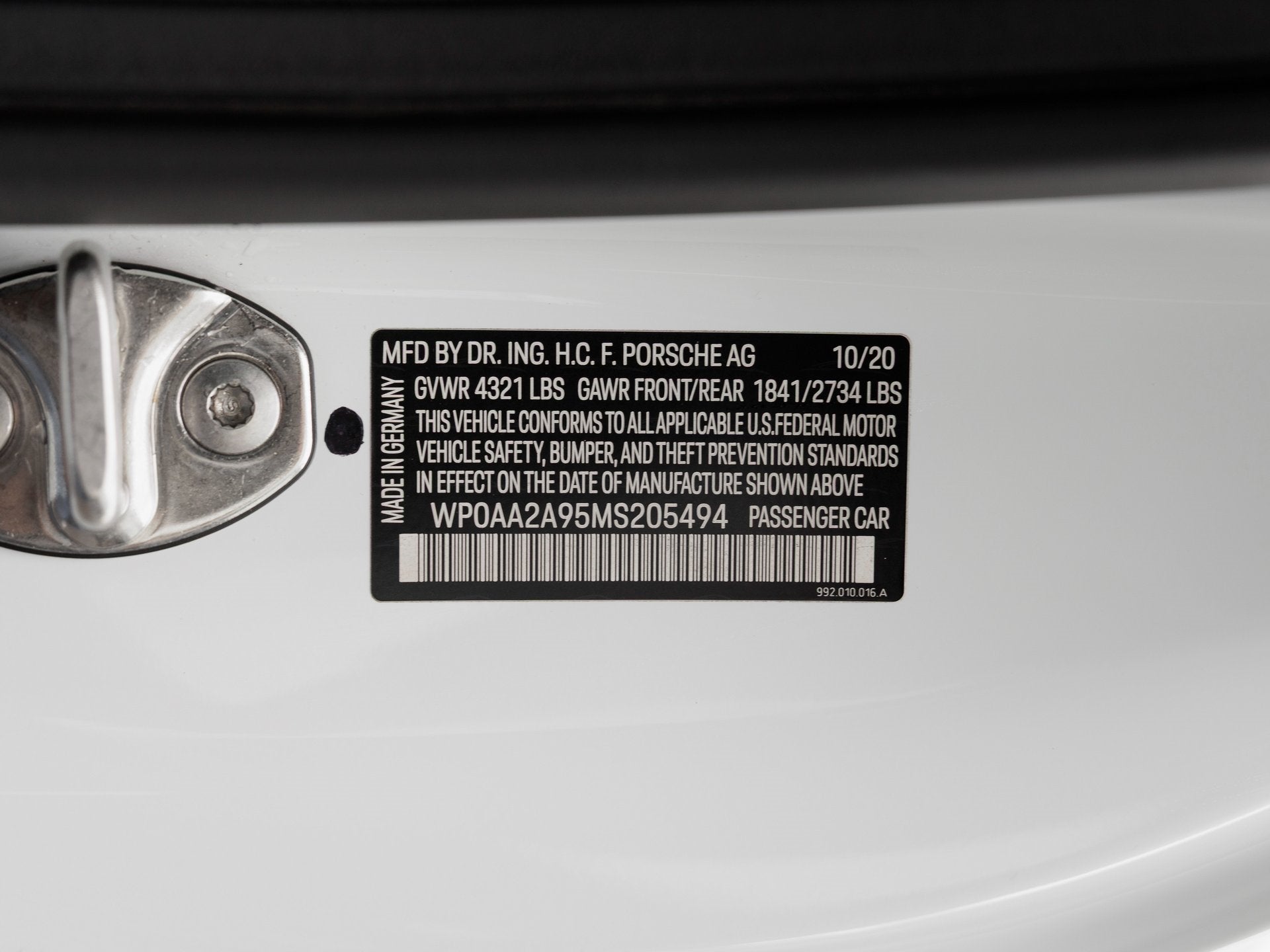 2021 Porsche 911 911 Carrera (MY21)