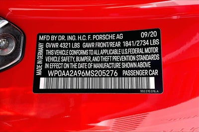 2021 Porsche 911 Carrera