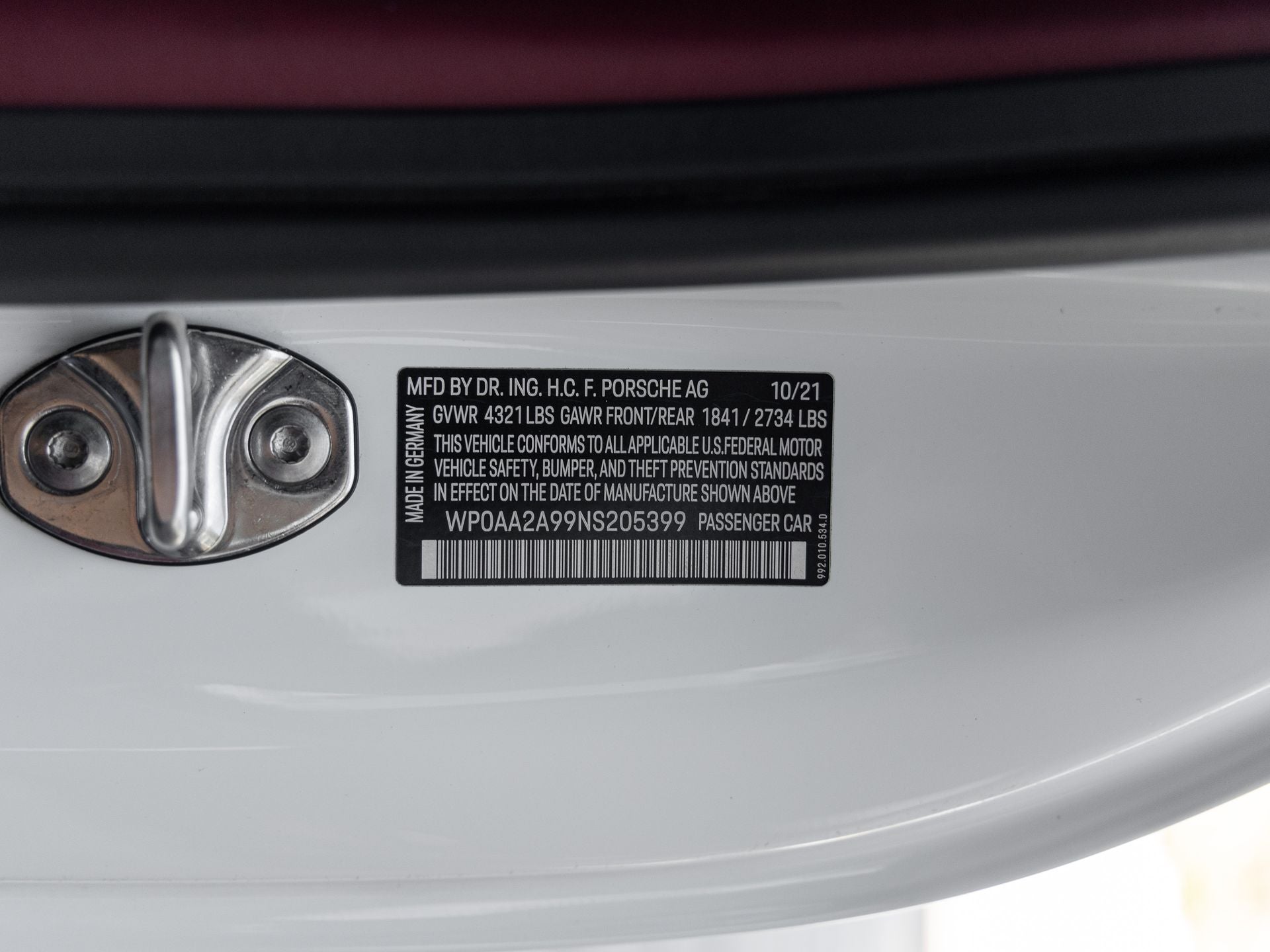 2022 Porsche 911 911 Carrera (MY22)