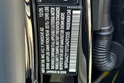 2026 Porsche Taycan Taycan 4 Black Edition