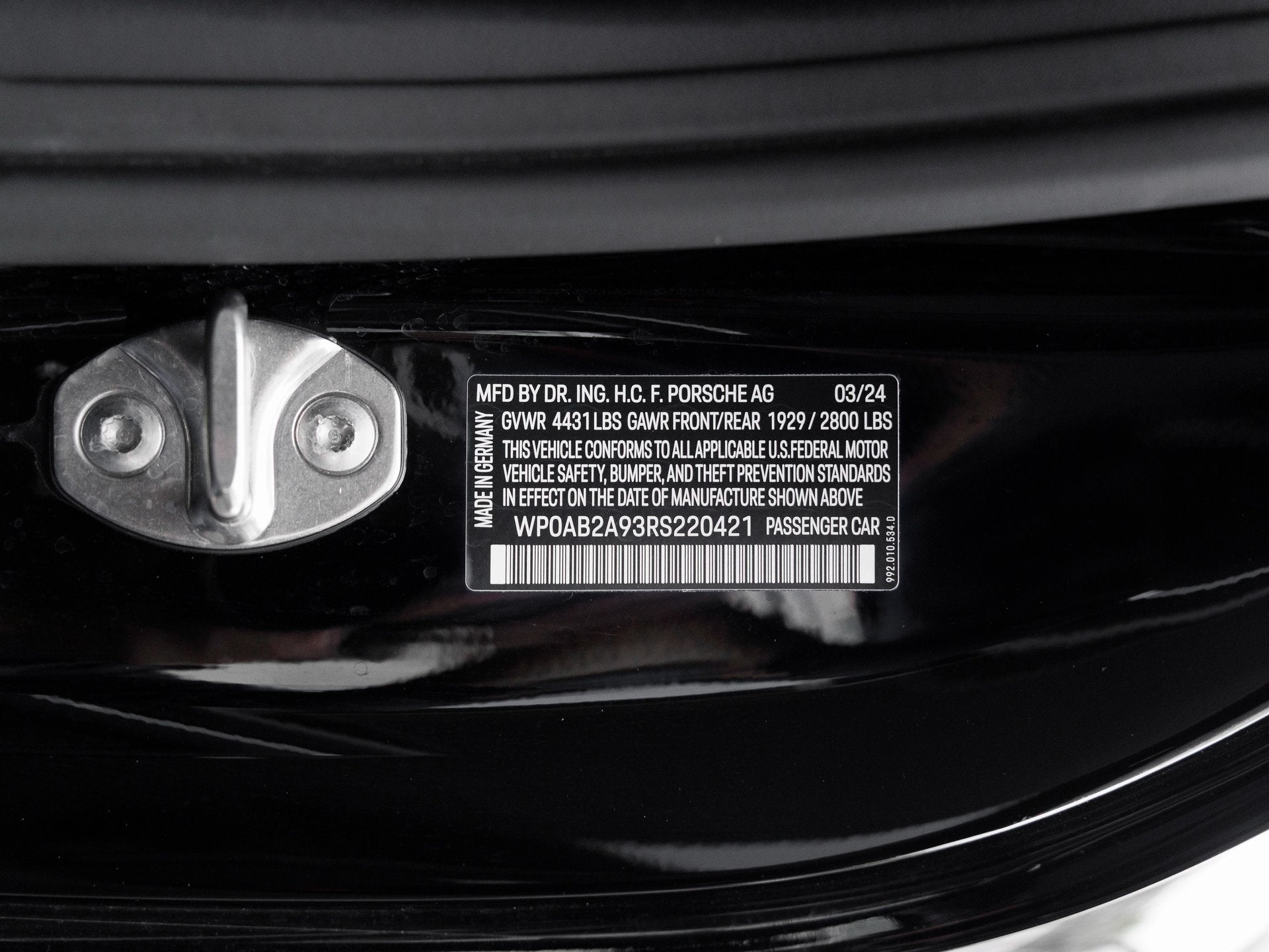 2024 Porsche 911 911 Carrera 4S (MY24)