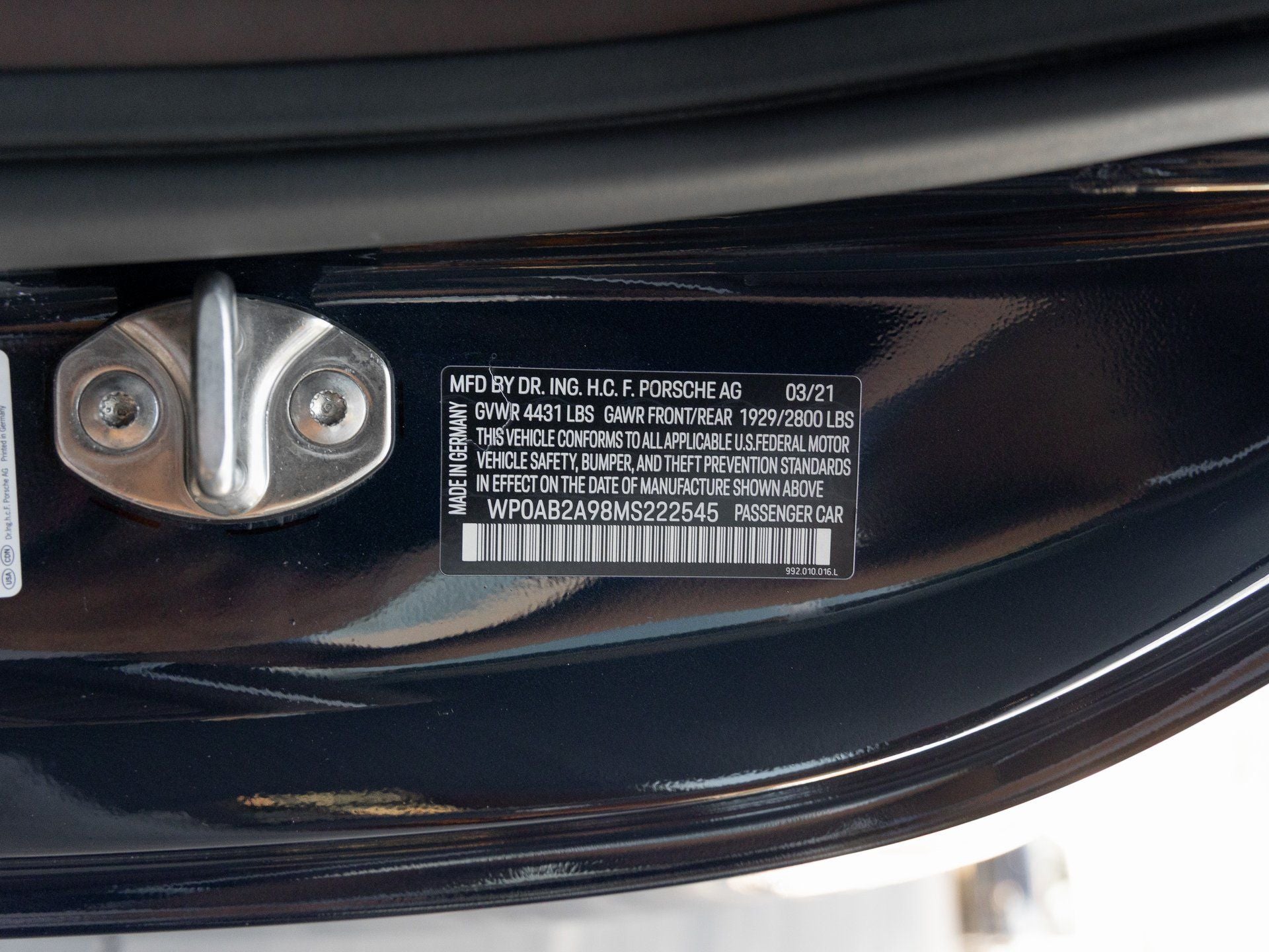 2021 Porsche 911 911 Carrera 4S (MY21)