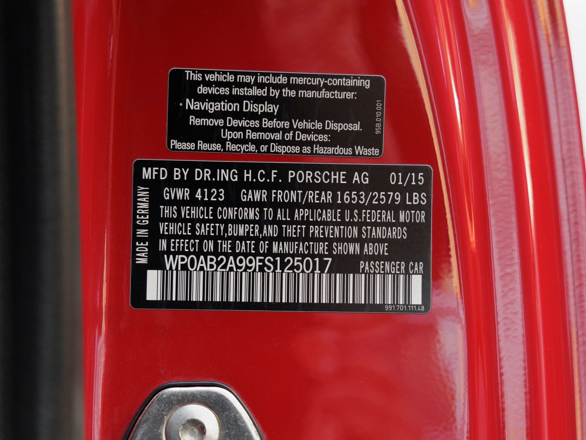 2015 Porsche 911 911 Carrera GTS