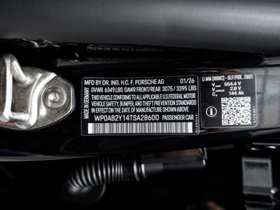 2026 Porsche Taycan 4S Black Edition