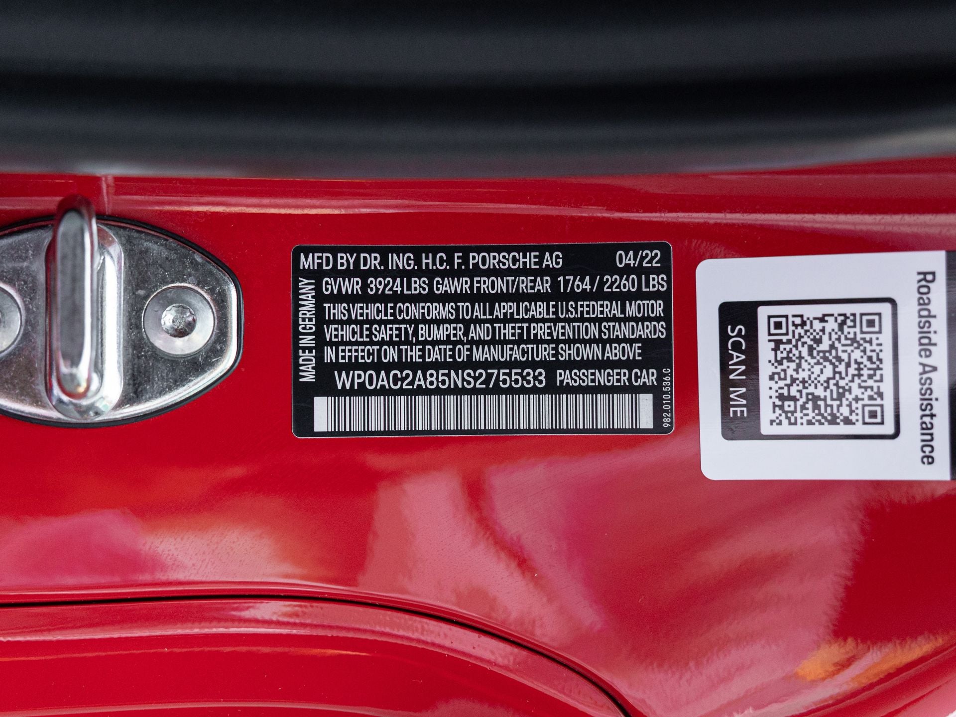 2022 Porsche 718 718 Cayman GT4 (MY22)