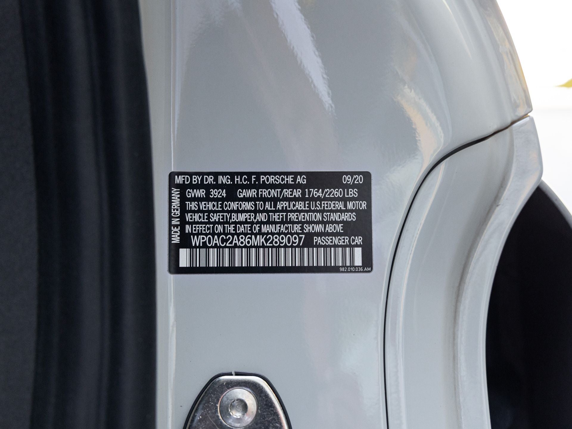 2021 Porsche 718 718 Cayman GT4 (MY21)