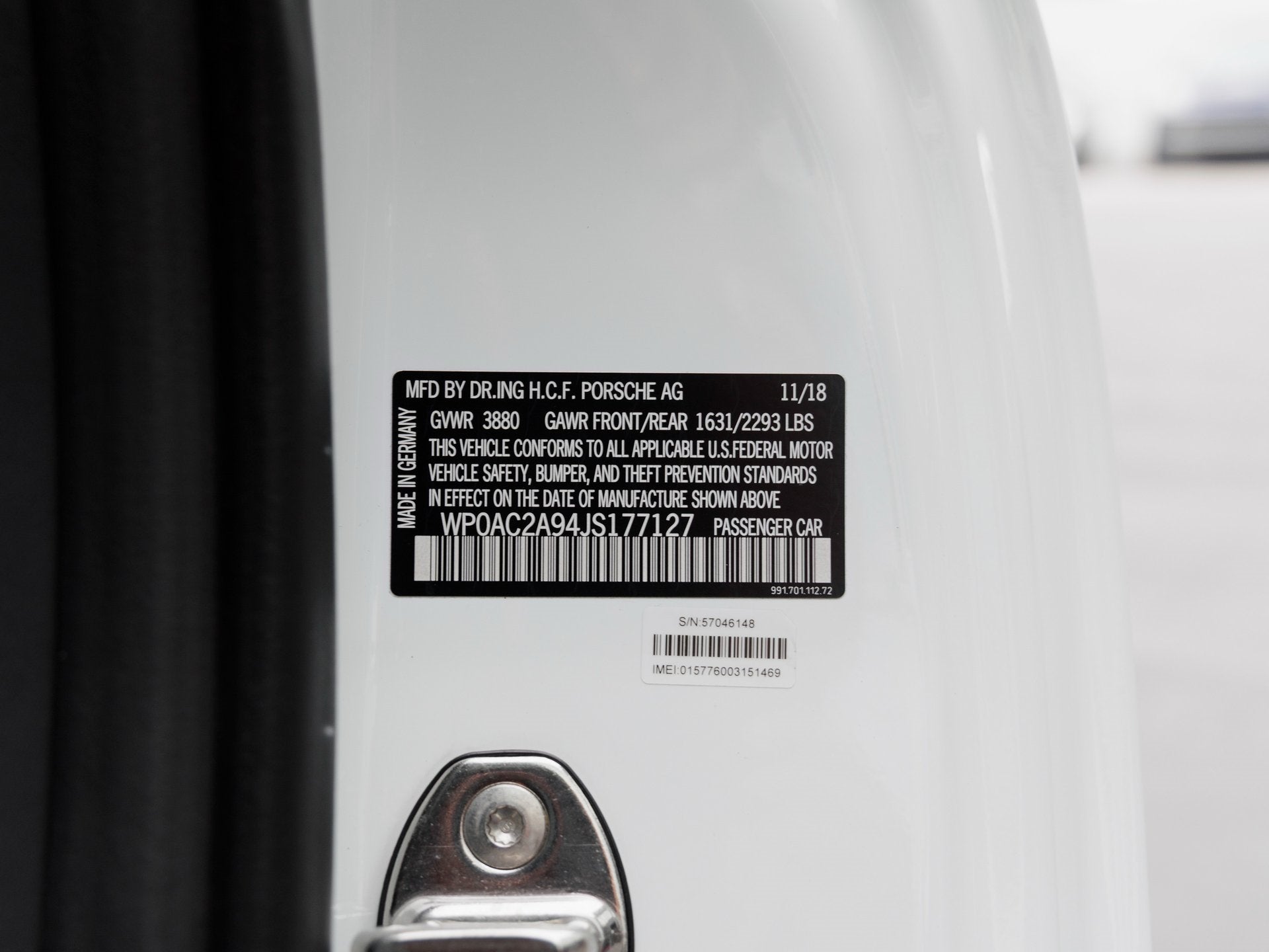 2018 Porsche 911 911 GT3