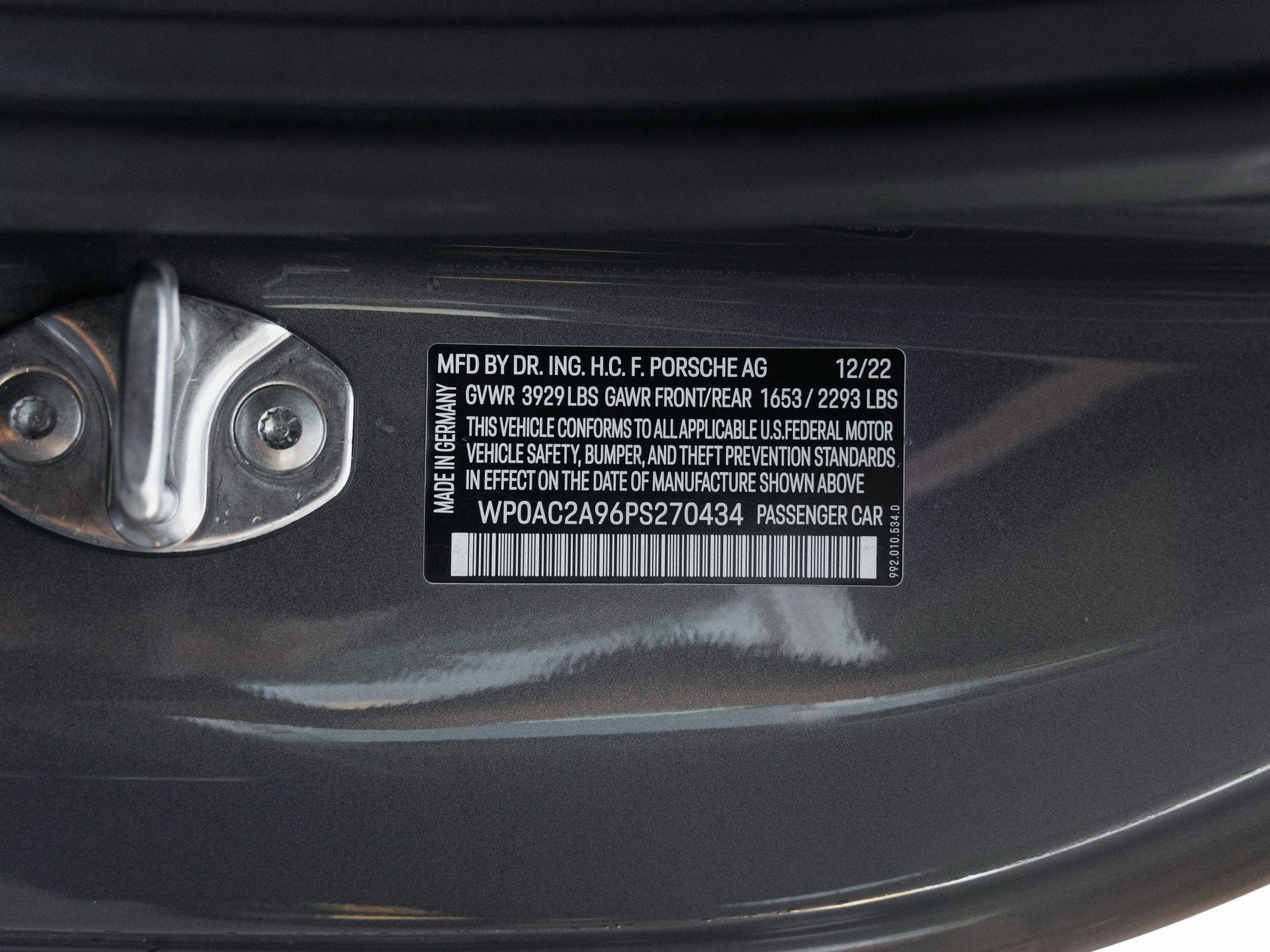 2023 Porsche 911 911 GT3 (MY23)