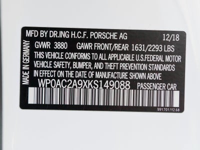 2019 Porsche 911 911 GT3