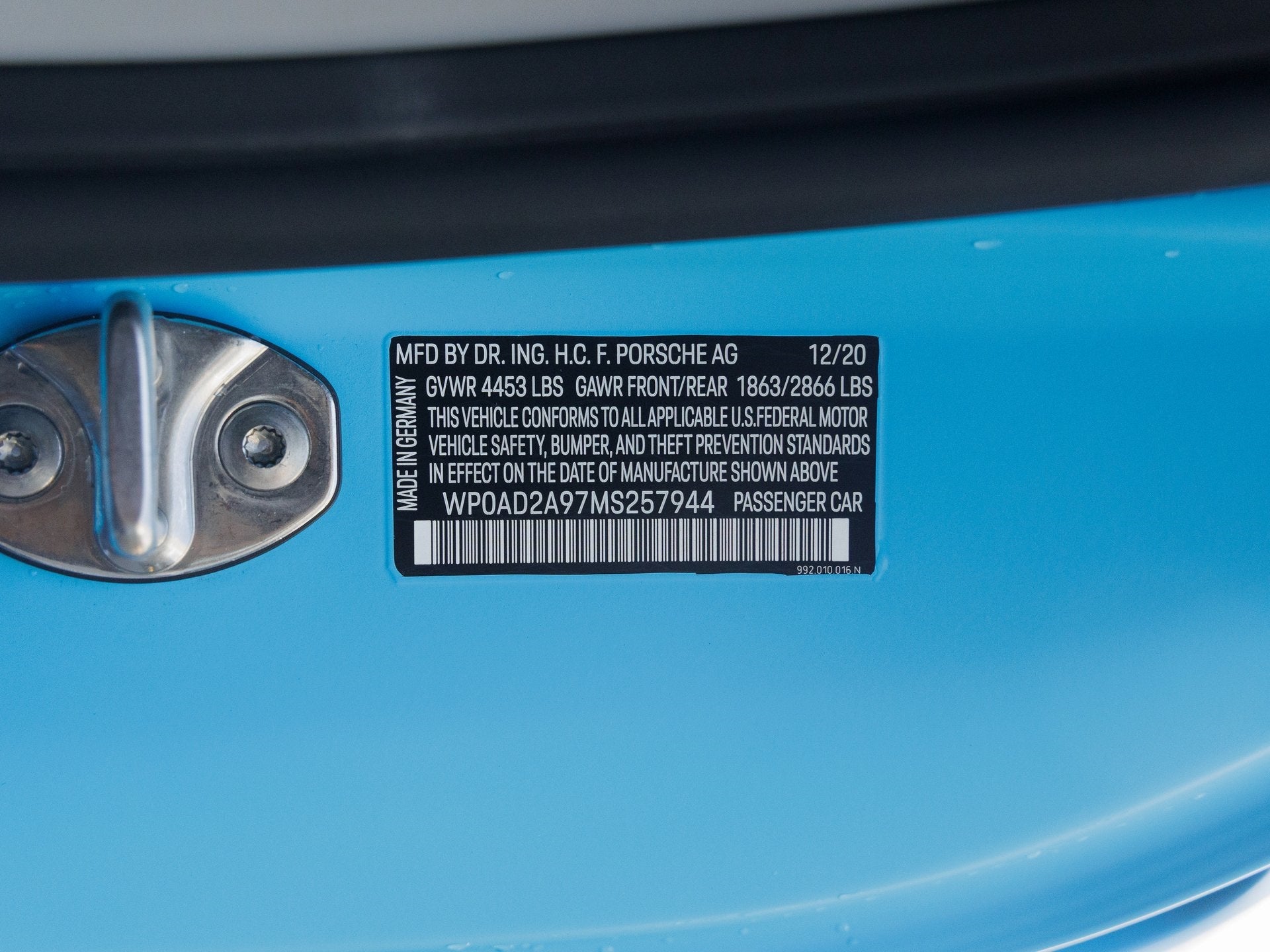 2021 Porsche 911 911 Turbo S (MY21)