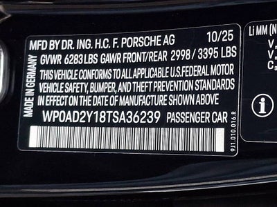 2026 Porsche Taycan Taycan GTS