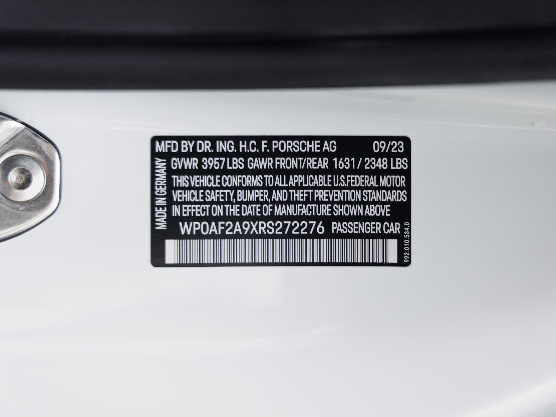 2024 Porsche 911 911 GT3 RS (MY24)