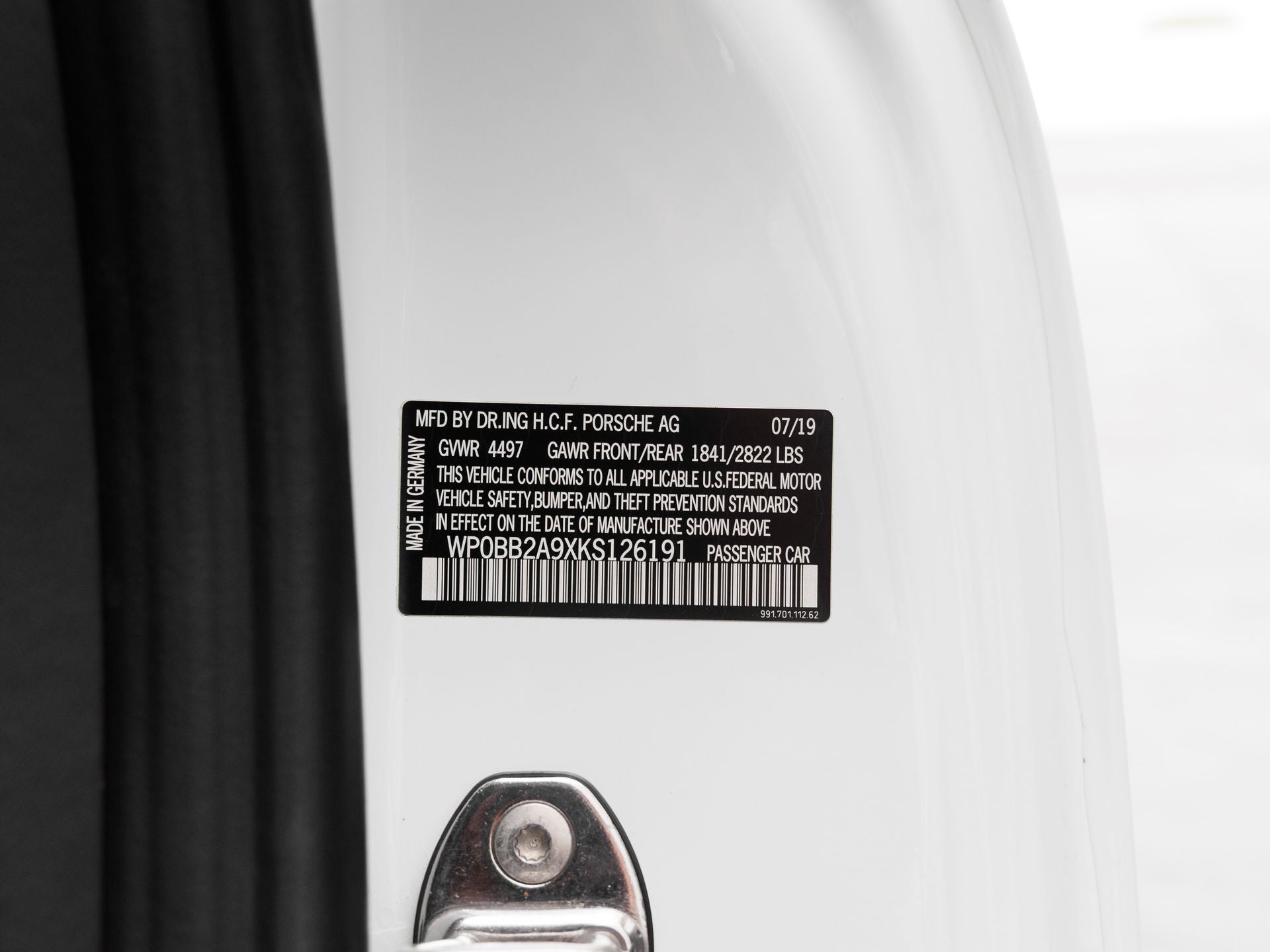 2019 Porsche 911 911 Targa 4 GTS