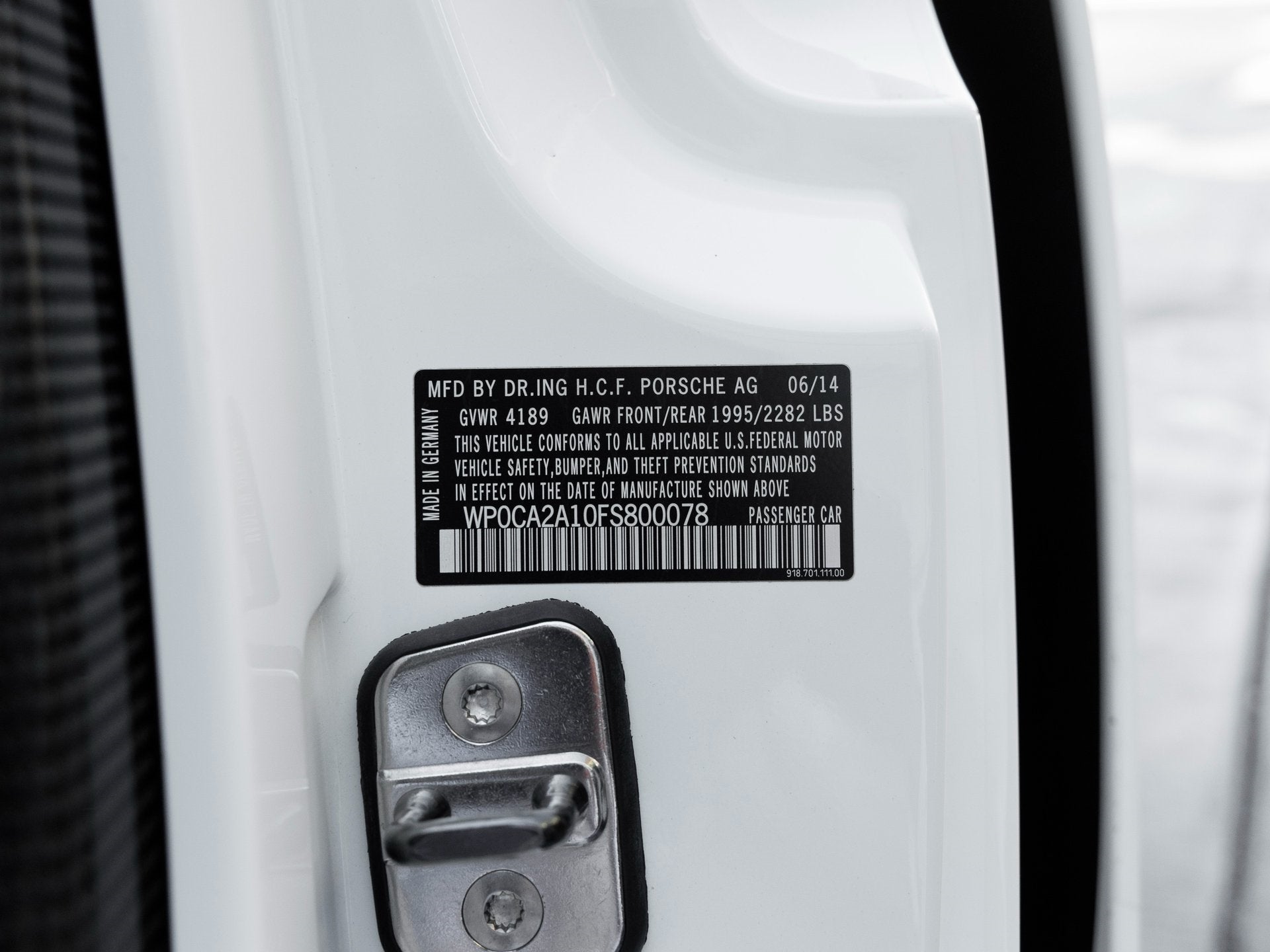 2015 Porsche 918 918 Spyder