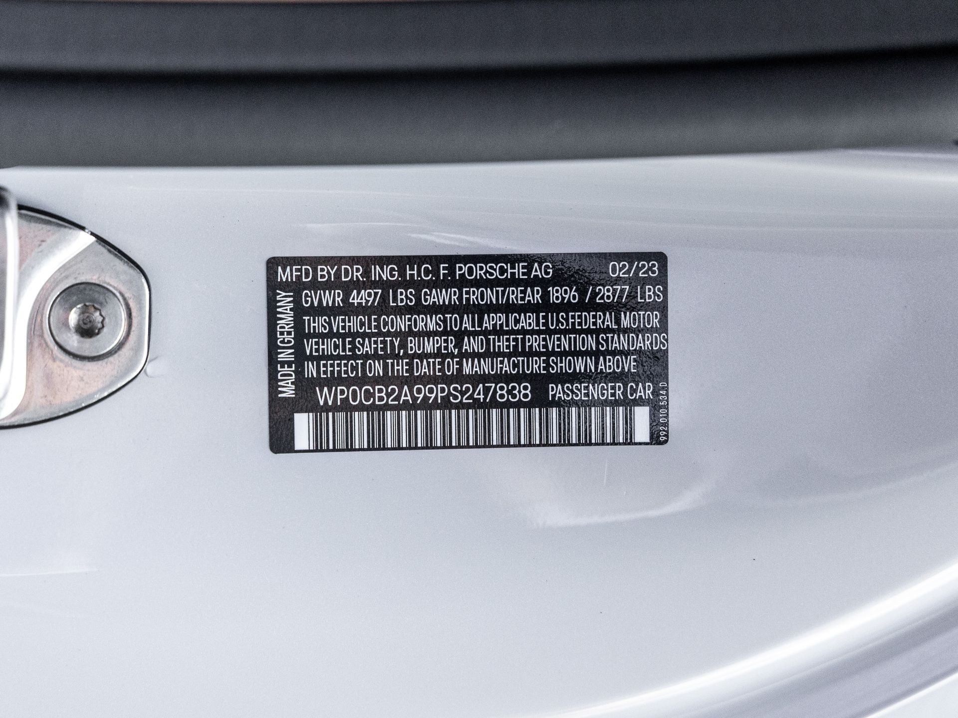 2023 Porsche 911 911 Carrera S Cabriolet (MY23)