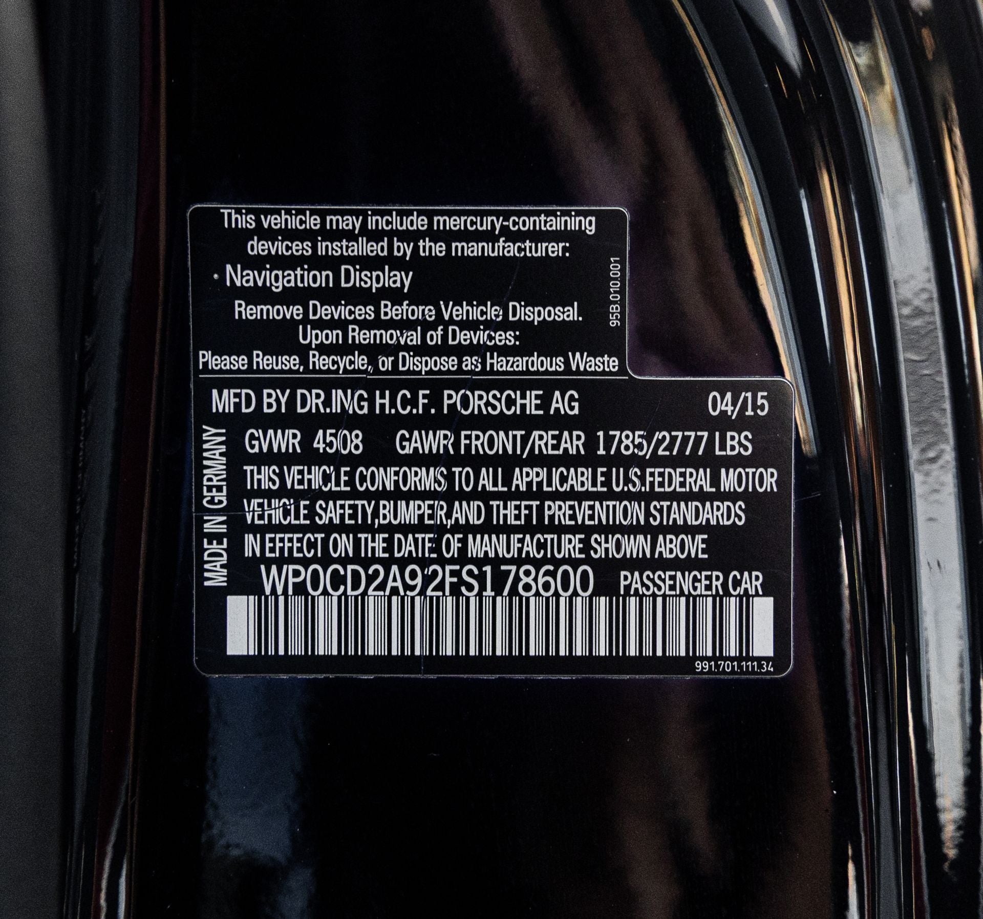 2015 Porsche 911 Turbo Cabriolet