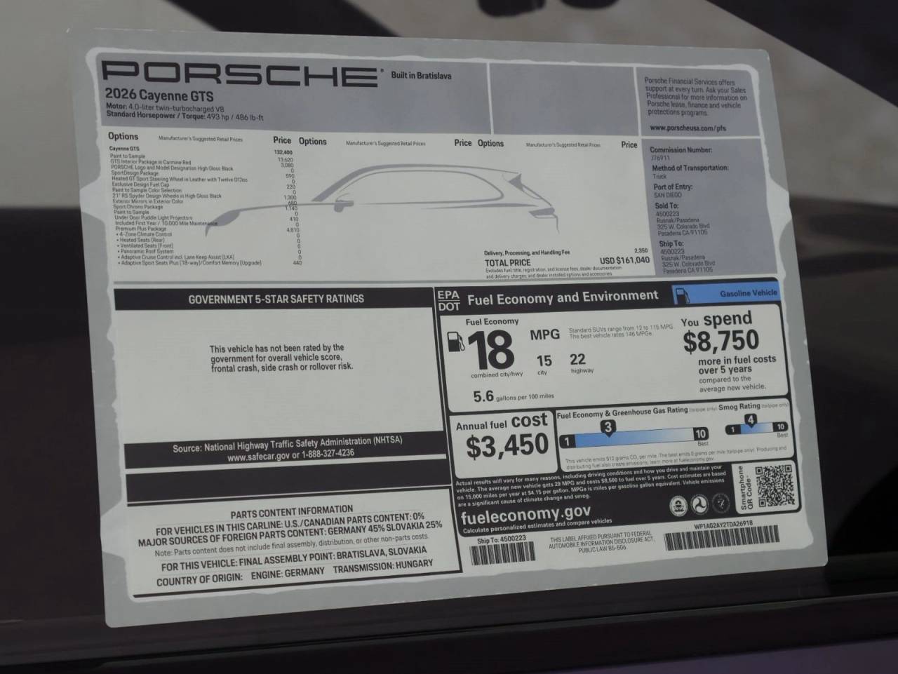 2026 Porsche Cayenne Cayenne GTS