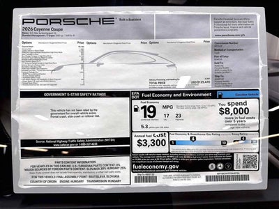 2026 Porsche Cayenne Cayenne Coupe