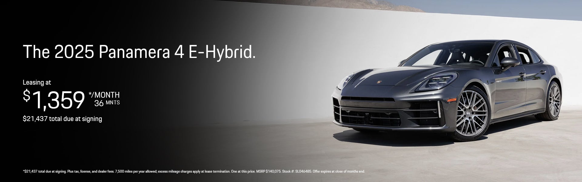 2026 Panamera 4 E-Hybrid Lease Banner