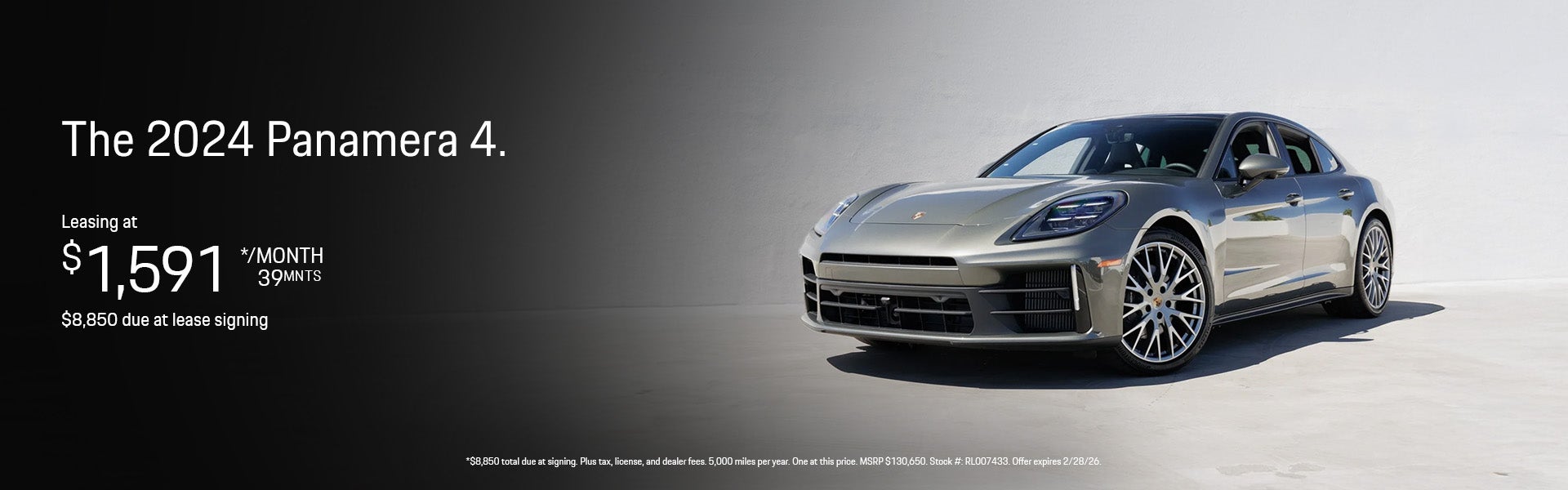2024 Panamera 4 Lease Banner