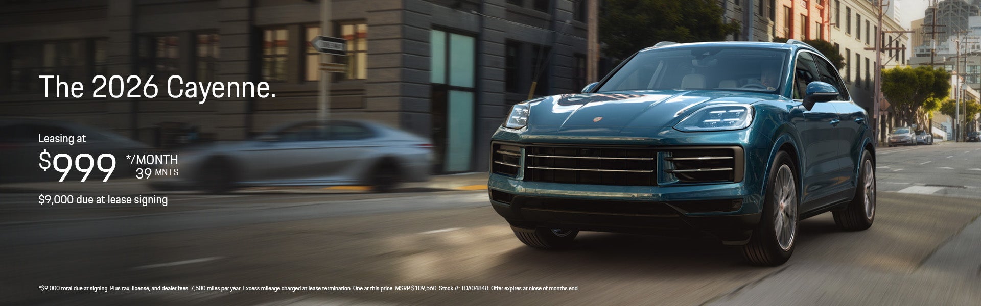 2026 Cayenne Lease Banner