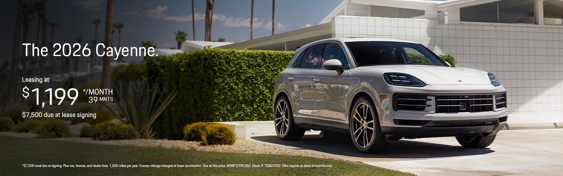 2026 Cayenne Lease Banner