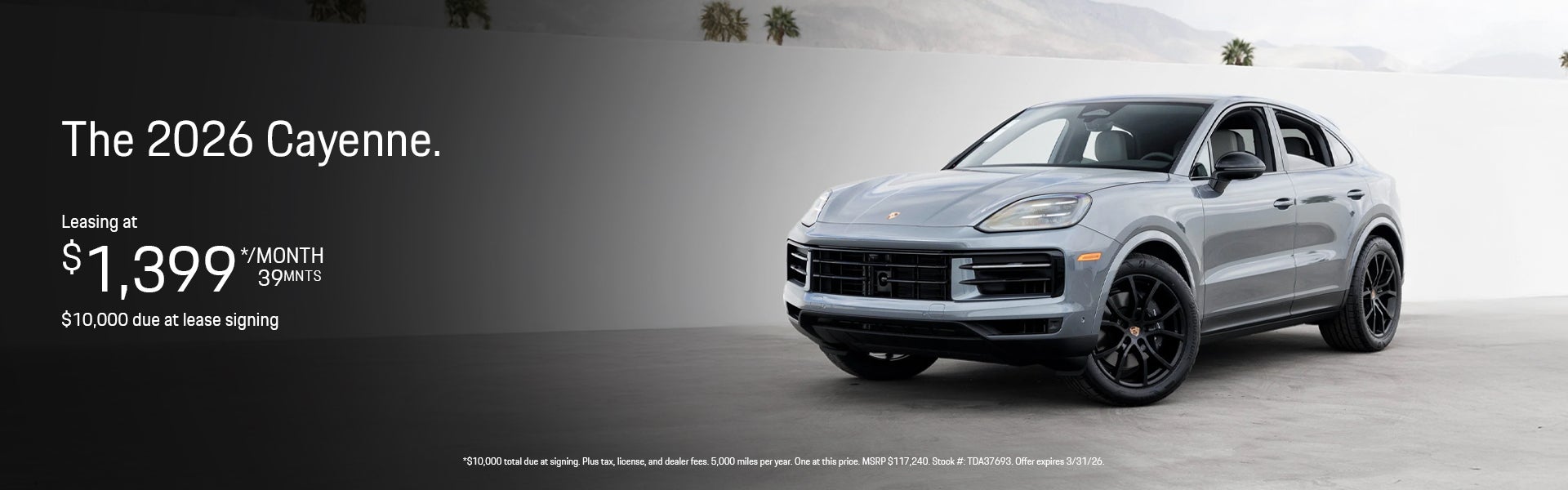 2026 Cayenne Lease Special