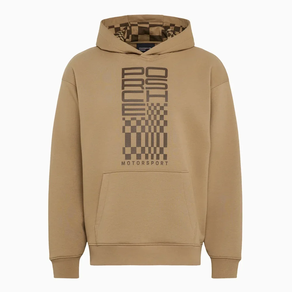 Beige unisex Porsche Motorsport Fanwear hoodie